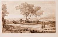 KG 16329
<br/>
Imitations of drawings by Claude Lorrain...: Doop van St. Philippus (nr. 1)
<br/>
<em>Lewis, Frederick Christian</em>